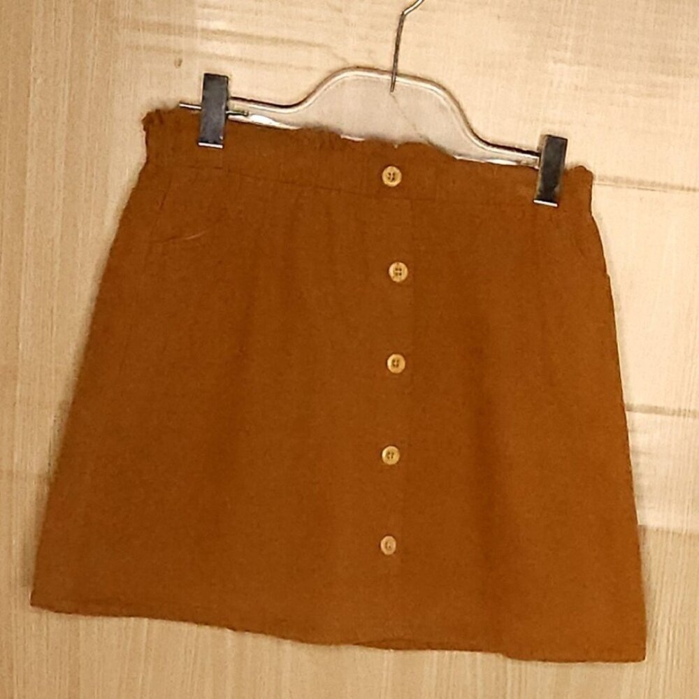 Tahari Girls Brown Corduroy Elastic Waist Skirt 7